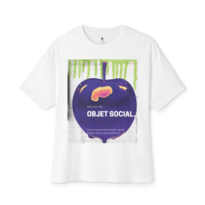 Graphic Tee — 'OBJET SOCIAL' Purple Apple Art Print