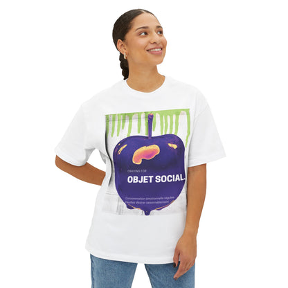 Graphic Tee — 'OBJET SOCIAL' Purple Apple Art Print