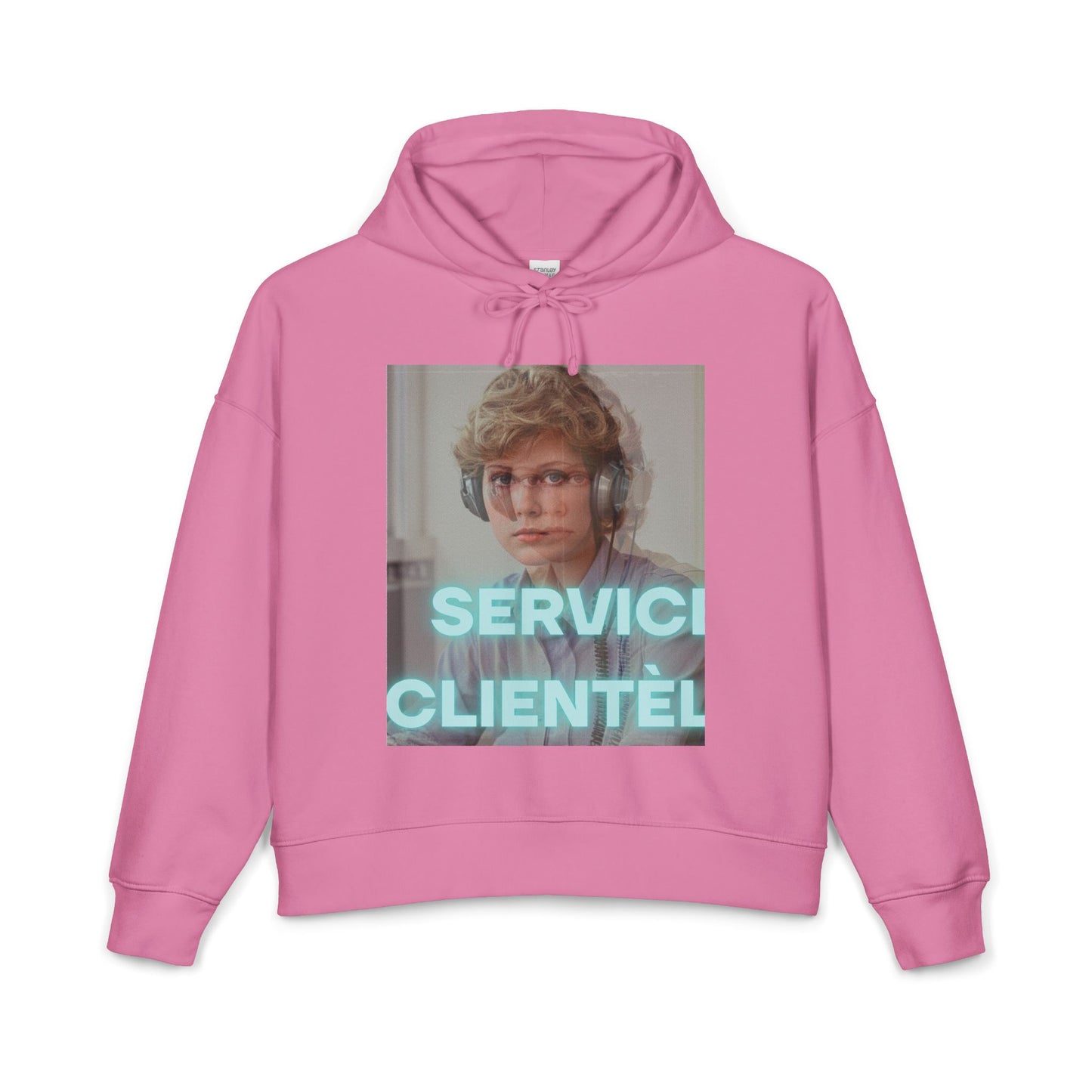 Hoodie — Retro 'Service Clientèle' Customer Service Graphic Hoodie