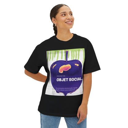 Graphic Tee — 'OBJET SOCIAL' Purple Apple Art Print