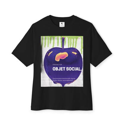 Graphic Tee — 'OBJET SOCIAL' Purple Apple Art Print